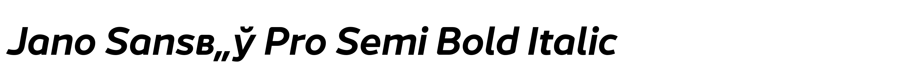 Jano Sansв„ў Pro Semi Bold Italic